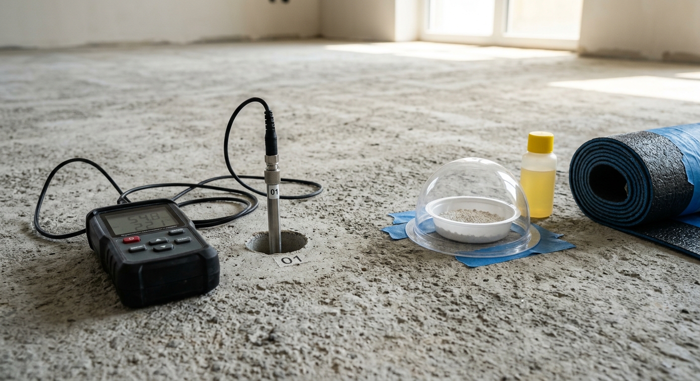Why We Moisture-Test Every Slab Before Flooring Goes Down (ASTM F1869 / F2170)